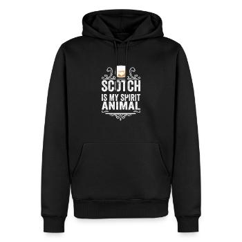 Scotch ist mein Krafttier Lustiges Whiskey-Trinken - Männer Premium Bio Hoodie - Schwarz - Vorne - Nico (187cm)