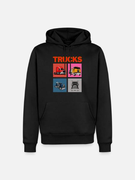 Lastwagen - Männer Premium Bio Hoodie - Schwarz