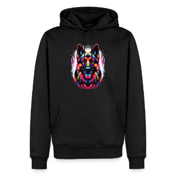 German Shepherd, German Shepherd - Men’s Premium Organic Hoodie - black - Front - Nico (187cm)