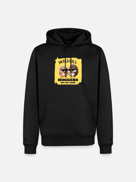 hedgehogs - Men’s Premium Organic Hoodie - black