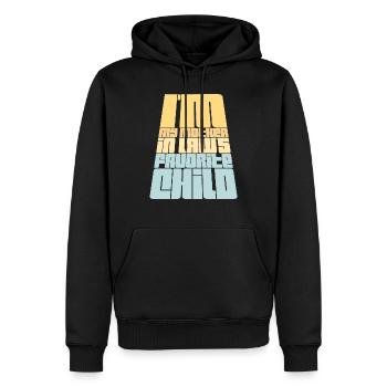 Je suis la blague préférée de ma belle-mère en disant - Sweat à capuche Premium bio Homme - noir - Devant - Nico (187cm)