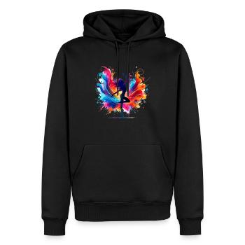 Dance of Colors - Men’s Premium Organic Hoodie - black - Front - Nico (187cm)