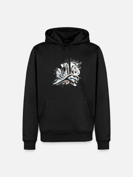 Moderne Stadtleben - Männer Premium Bio Hoodie - Schwarz