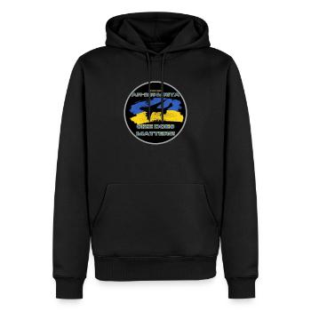 Antonov 225 Mriya size does matters - Männer Premium Bio Hoodie - Schwarz - Vorne - Nico (187cm)