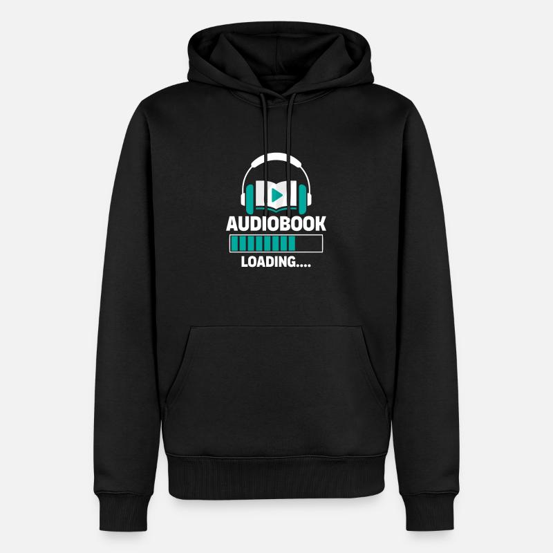 Silence Please: Audiobook Loading... - Men’s Premium Organic Hoodie - black