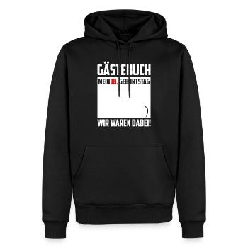 18. Geburtstag Junge Mädchen 18 Jahre 2006 Lustig - Männer Premium Bio Hoodie - Schwarz - Vorne - Nico (187cm)