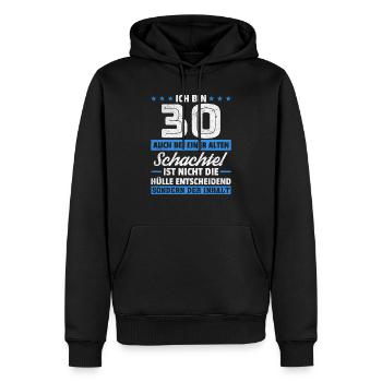 30. Geburtstag - Männer Premium Bio Hoodie - Schwarz - Vorne - Nico (187cm)