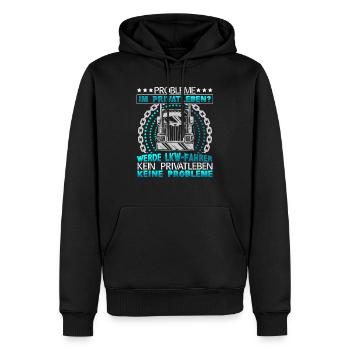 LKW Berufskraftfahrer LKW-Fahrer - Männer Premium Bio Hoodie - Schwarz - Vorne - Nico (187cm)