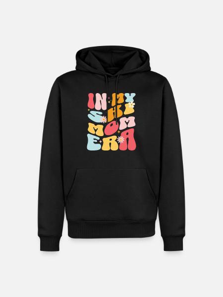 À l’époque de ma mère de skieuse - Sweat à capuche Premium bio Homme - noir