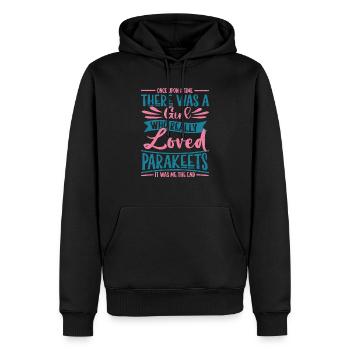 A Girl Who Really Loved Parakeets Parrot Owner Bir - Männer Premium Bio Hoodie - Schwarz - Vorne - Nico (187cm)