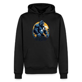 Gorilla mit Goldkette - Männer Premium Bio Hoodie - Schwarz - Vorne - Nico (187cm)