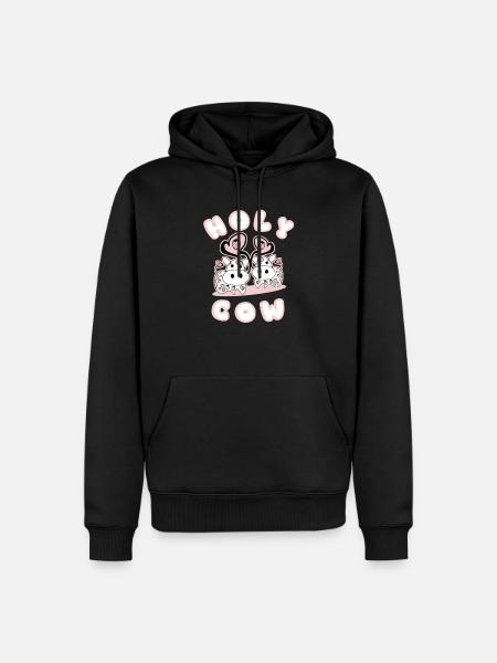 Heilige Kuh Erdbeeren - Männer Premium Bio Hoodie - Schwarz