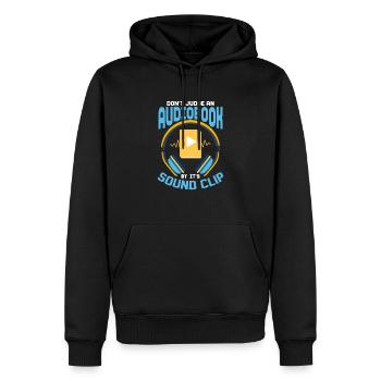 Beyond The Clip: The Depth of Audiobooks - Men’s Premium Organic Hoodie - black - Front - Nico (187cm)