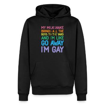 Lesbische Flagge Gay Pride Regenbogen LGBT Mein Milchshake - Männer Premium Bio Hoodie - Schwarz - Vorne - Nico (187cm)