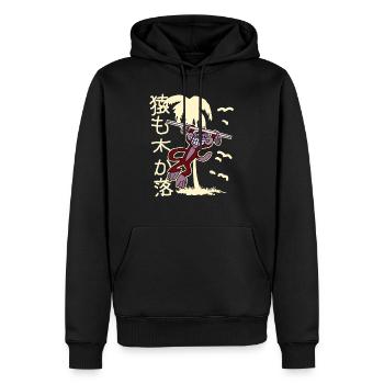 Japanese kawaii anime Sprüche - Männer Premium Bio Hoodie - Schwarz - Vorne - Nico (187cm)