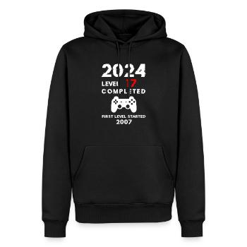 2024 Level 17 I 17th Birthday 2024 Boys Girls - Men’s Premium Organic Hoodie - black - Front - Nico (187cm)