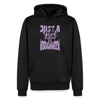 Just A Girl In Love With A Roughneck Oil Rig Oilfi - Männer Premium Bio Hoodie - Schwarz - Vorne - Nico (187cm)