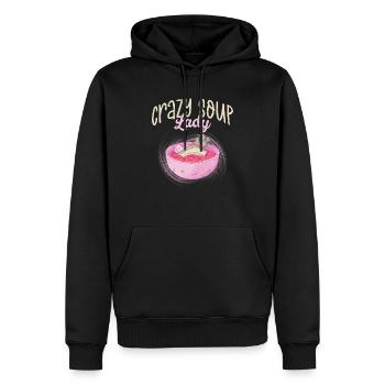 Crazy Soup Lady Meal Food Bowl - Männer Premium Bio Hoodie - Schwarz - Vorne - Nico (187cm)