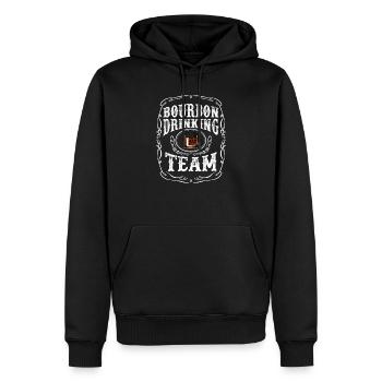 Bourbon Drinking Team Whiskey Alkoholisches Getränk - Männer Premium Bio Hoodie - Schwarz - Vorne - Nico (187cm)