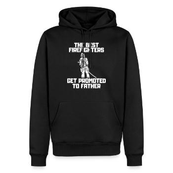 Feuerwehrmann Feuerwehr Papa Beruf Leidenschaft - Männer Premium Bio Hoodie - Schwarz - Vorne - Nico (187cm)