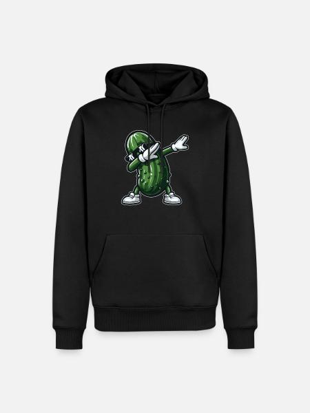 Dabbing Pickle Dab Cucumber Dill Pickle Funny - Men’s Premium Organic Hoodie - black