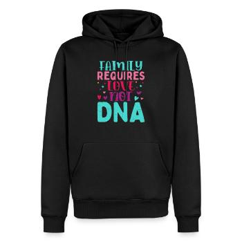 La famille a besoin d’amour, pas d’ADN Adoption Adopter un enfant - Sweat à capuche Premium bio Homme - noir - Devant - Nico (187cm)