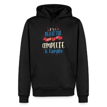 It's A Beautiful Day To Complete A Family Adoption - Men’s Premium Organic Hoodie - black - Front - Nico (187cm)