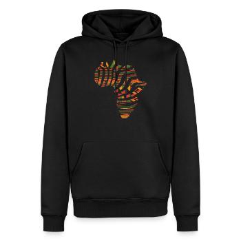 Afrika Kene Ghana Südafrikanisch Afrikanisch Kente - Männer Premium Bio Hoodie - Schwarz - Vorne - Nico (187cm)
