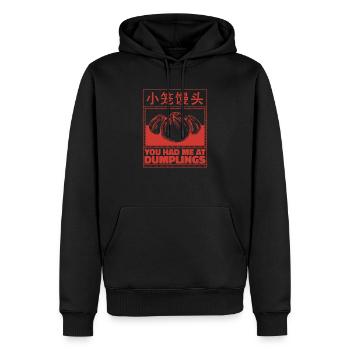Pour les fans de boulettes - Vous m’avez eu à Dumplings - Sweat à capuche Premium bio Homme - noir - Devant - Nico (187cm)
