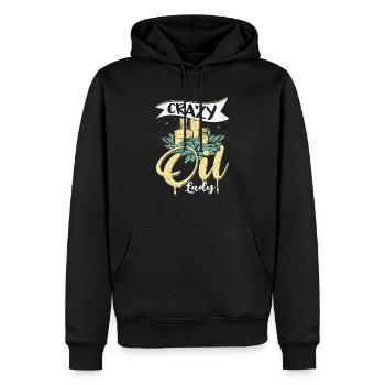Crazy Oil Lady Natural Healing Essential Oil - Männer Premium Bio Hoodie - Schwarz - Vorne - Nico (187cm)