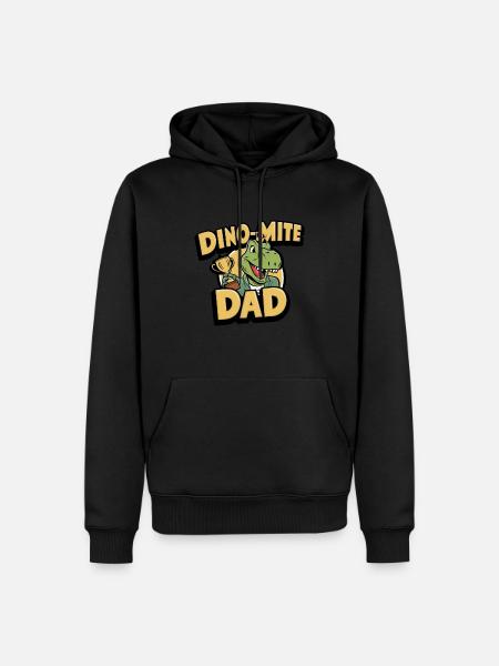 DINO-MITE DAD - Men’s Premium Organic Hoodie - black