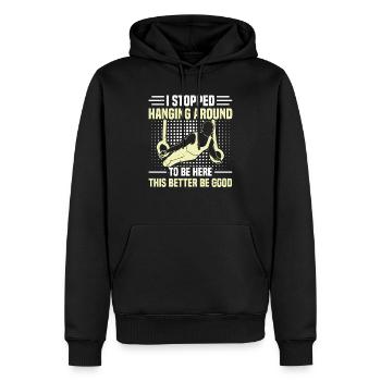 Ring Gymnastics 3 - Men’s Premium Organic Hoodie - black - Front - Nico (187cm)