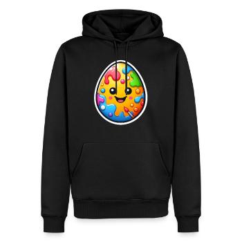 Osterei - Männer Premium Bio Hoodie - Schwarz - Vorne - Nico (187cm)