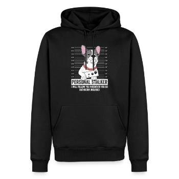 Traqueur personnel Je vais suivre le bouledogue français - Sweat à capuche Premium bio Homme - noir - Devant - Nico (187cm)