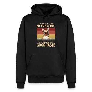 Ce n’est pas grave si vous n’aimez pas mon Frenchie French Bulld - Sweat à capuche Premium bio Homme - noir - Devant - Nico (187cm)