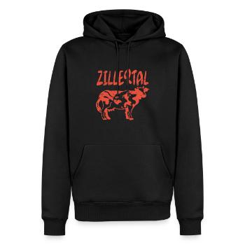 Zillertal - Sweat à capuche Premium bio Homme - noir - Devant - Nico (187cm)