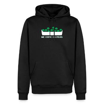 Nous venons dans les pois TShirt drôle de vie extraterrestre - Sweat à capuche Premium bio Homme - noir - Devant - Nico (187cm)