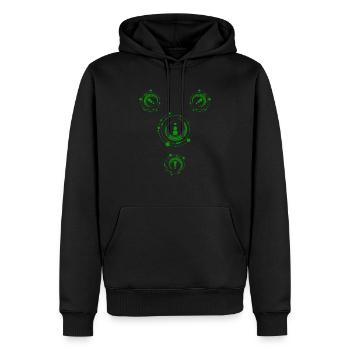 Rencontre extraterrestre Vie extraterrestre Crop Circle - Sweat à capuche Premium bio Homme - noir - Devant - Nico (187cm)
