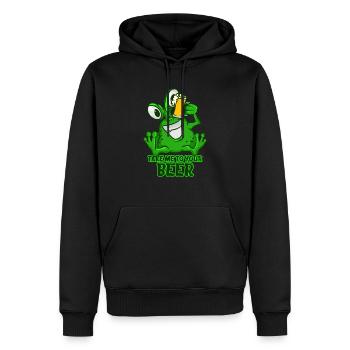 Take Me To Your Beer T-Shirt Vert Espace Drôle - Sweat à capuche Premium bio Homme - noir - Devant - Nico (187cm)