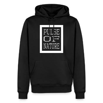 humour battement de cœur citations rythme cardiaque nature sauvage plaisir - Sweat à capuche Premium bio Homme - noir - Devant - Nico (187cm)