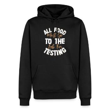Tous les aliments doivent aller au laboratoire pour être testés Labrador O - Sweat à capuche Premium bio Homme - noir - Devant - Nico (187cm)