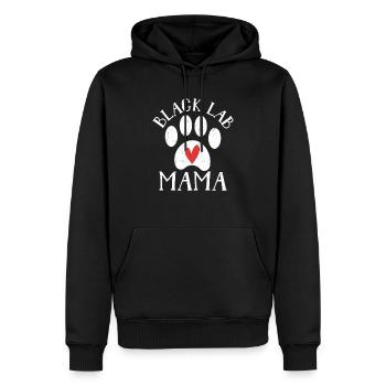 Black Lab Mama Labrador Retriever propriétaire - Sweat à capuche Premium bio Homme - noir - Devant - Nico (187cm)