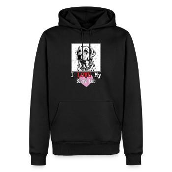 J’aime mon labrador retriever propriétaire de laboratoire noir - Sweat à capuche Premium bio Homme - noir - Devant - Nico (187cm)