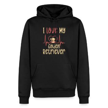 I Love My Golden Retriever Dog Owner Retriever Bre - Männer Premium Bio Hoodie - Schwarz - Vorne - Nico (187cm)
