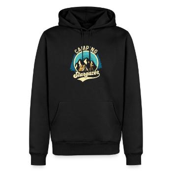 Camping Stargazer Astronomy Stars Planets - Männer Premium Bio Hoodie - Schwarz - Vorne - Nico (187cm)