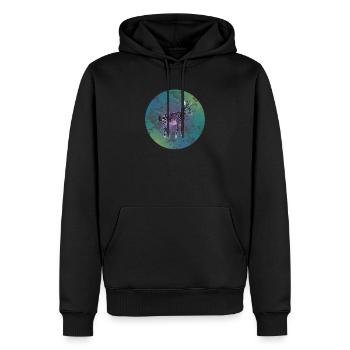 Retro Zebra Kreis Lustige Streifen Tier Cool Wortspiel - Männer Premium Bio Hoodie - Schwarz - Vorne - Nico (187cm)