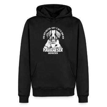 Bitte nur den Havaneser ansprechen Hunde Mama Hund - Männer Premium Bio Hoodie - Schwarz - Vorne - Nico (187cm)