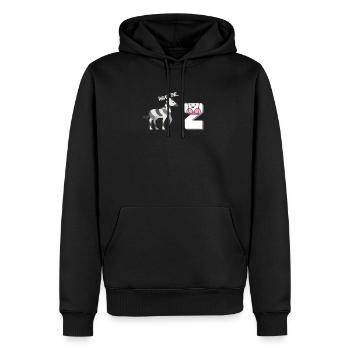 Was zum... Zebra und lächelnder Z-BH mit lustigen Streifen - Männer Premium Bio Hoodie - Schwarz - Vorne - Nico (187cm)