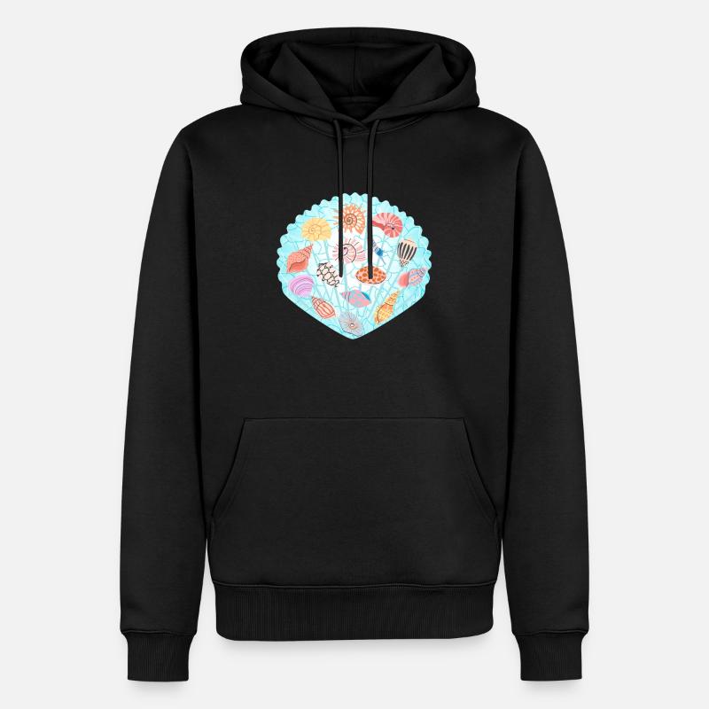 Coquillage tropical - Sweat à capuche Premium bio Homme - noir