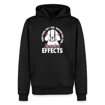 Mon caniche n’a pas de bizarreries maître maîtresse chien - Sweat à capuche Premium bio Homme - noir - Devant - Nico (187cm)